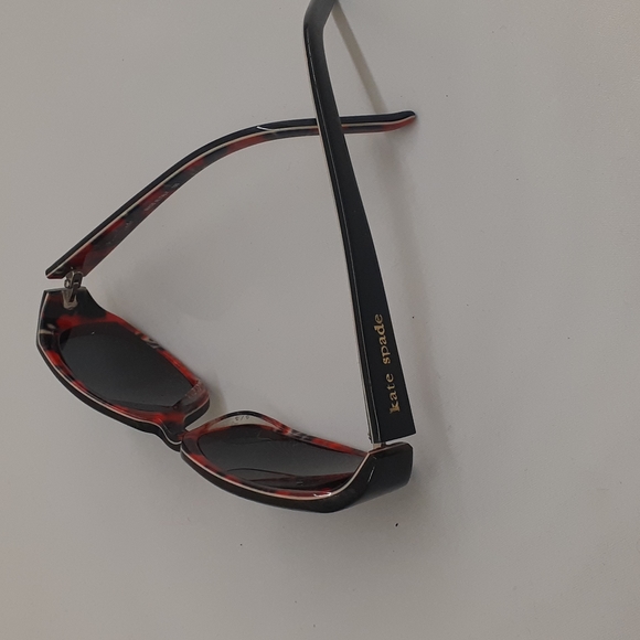 Kate Spade Clairs floral red black frames Sunglasses Sun glasses Shades - Picture 2 of 7